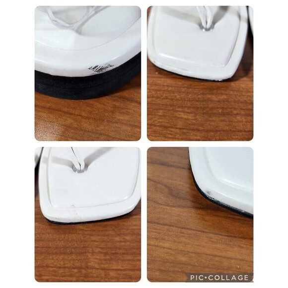 Marc Fisher Falina White Strappy Sandals Square Toe & Lace-Up Size 7.5M *FLAWS* - Picture 12 of 16